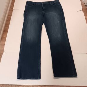 NYDG straight leg cotton blend stretch jeans, 16